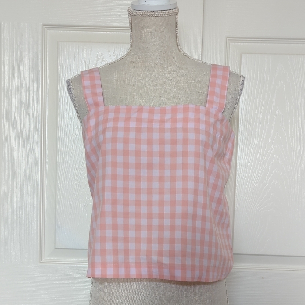 Ban.do Peachy Pink Gingham Tank Top